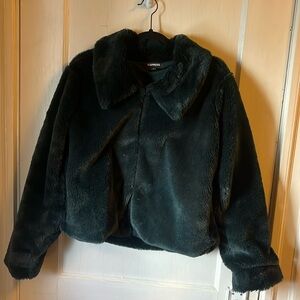 Green Faux Fur Jacket